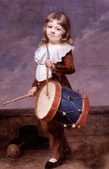 Martin  Drolling Portrait of the Artist-s Son as a Drummer oil painting image